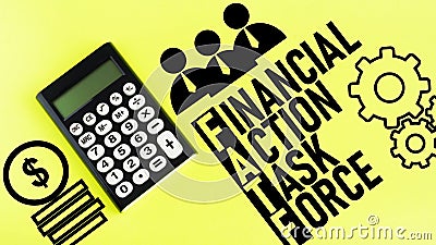 Financial Action Task Force FATF is shown using the text Stock Photo