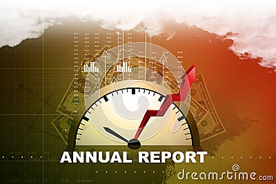 Financial annual report concept Stock Photo