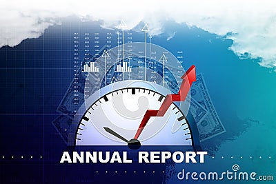 Financial annual report concept Stock Photo