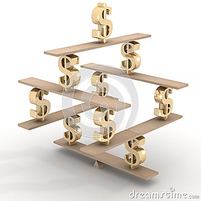 Financial balance. Stable equilibrium. Stock Photo