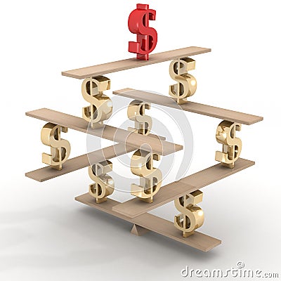 Financial balance. Stable equilibrium. Stock Photo