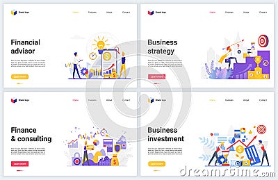 Financial business advisor consulting service vector illustrations with professional expert consultation, finance Vector Illustration