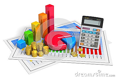 Financial business analytics concept Stock Photo