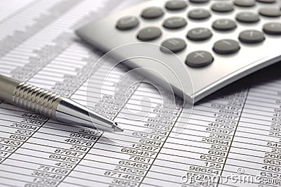 Financial business calculation Stock Photo