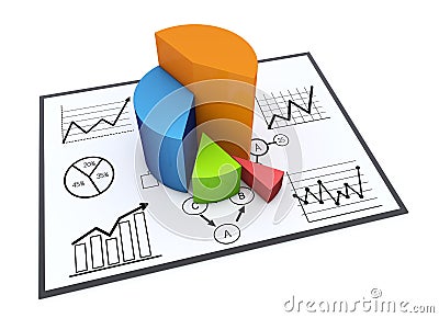 Chart and graphs Stock Photo