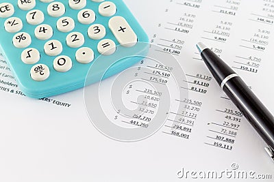 Financial Business Sheet Acounting Stock Photo