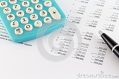 Financial Business Sheet Acounting Stock Photo