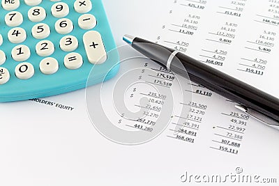 Financial Business Sheet Acounting Stock Photo