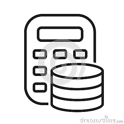 Financial calculation and accounting icon Vector Illustration
