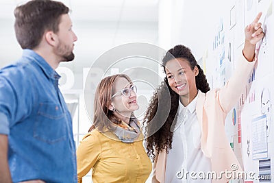 Financial company employees Stock Photo