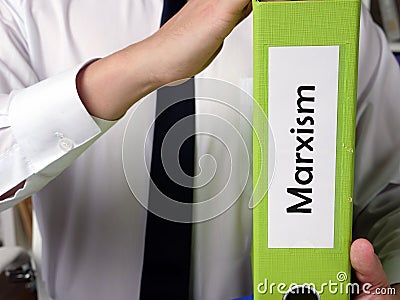 Financial concept about Marxism with sign on the page Stock Photo