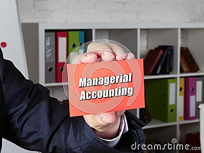 Financial concept meaning Managerial Accounting with phrase on the page Stock Photo