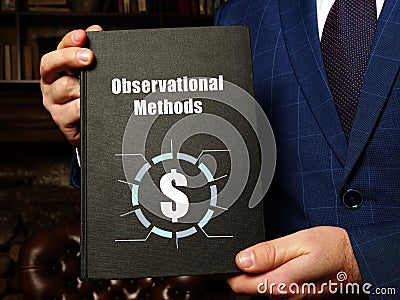 Financial concept meaning Observational Methods with phrase on the black notepad Stock Photo