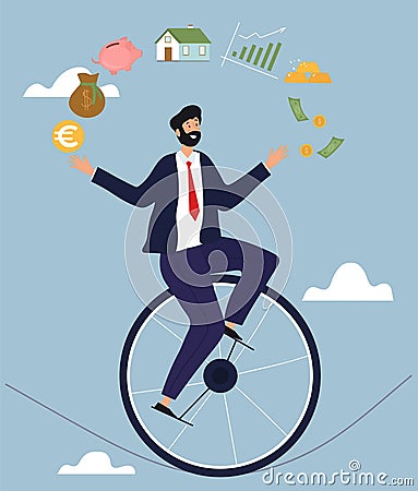 Financial Consultant advisor abstract metaphor Vector Illustration