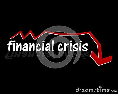 Financial crisis Cartoon Illustration