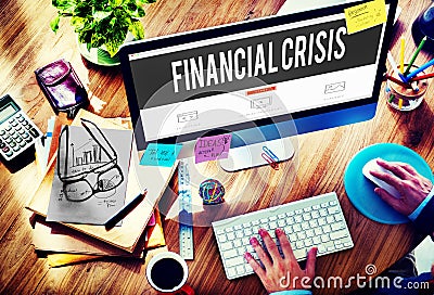 Financial Crisis Bankruptcy Depression Finance Concept Stock Photo