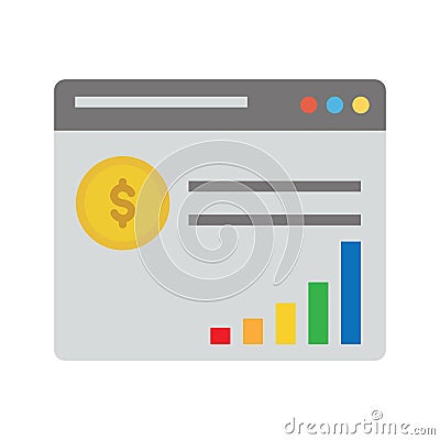 Financial dashboard Color Vector Icon which can easily modify or edit Vector Illustration