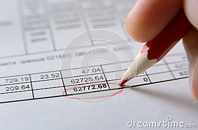 Financial data analyzing Stock Photo