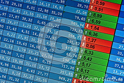 Financial data- stock exchange Stock Photo