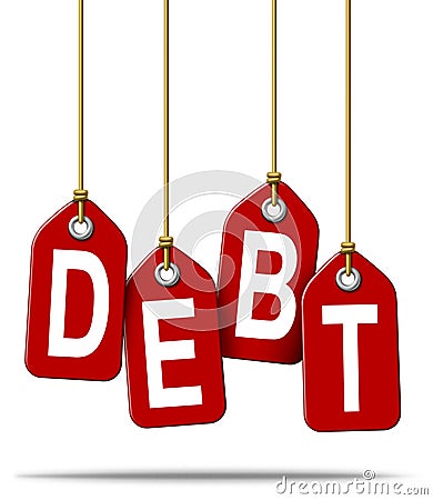 Financial Debt Problems Stock Photo