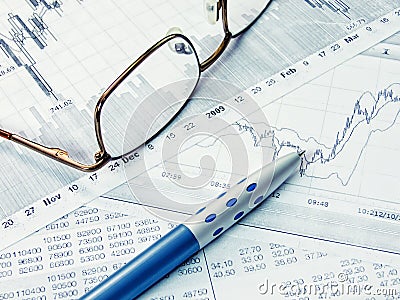 Financial diagram Stock Photo