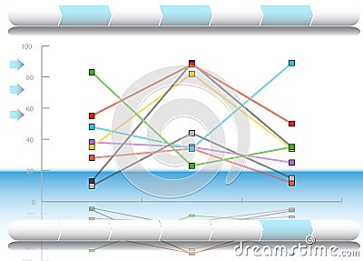 Financial Diagram Vector Illustration