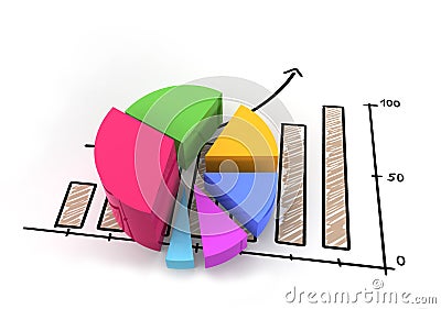 Financial diagram Stock Photo