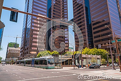 Financial district area of downtown Phoenix Arizona Editorial Stock Photo