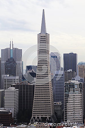 Financial District buildings in San Francisco Editorial Stock Photo