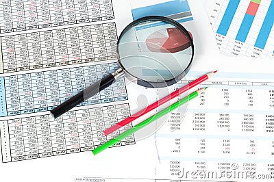 Financial documents Stock Photo