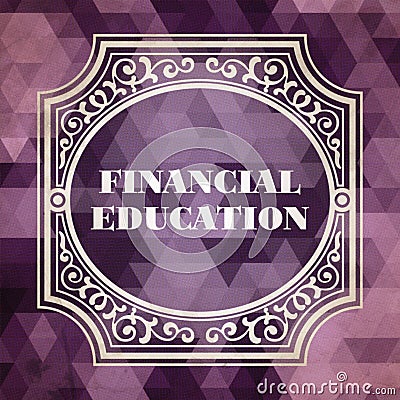 Financial Education Concept. Vintage design. Stock Photo