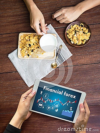 Financial forex Stock market, financial, business Candle stick g Stock Photo