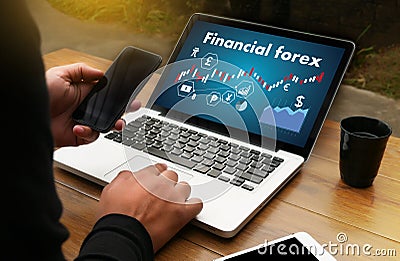 Financial forex Stock market, financial, business Candle stick g Stock Photo