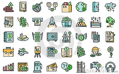 Financial freedom icon outline vector. Wealth expense Vector Illustration