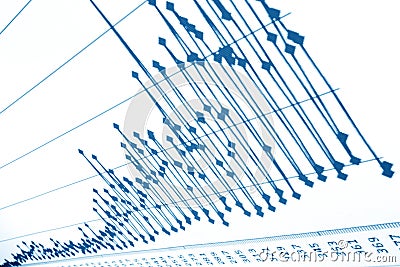 Financial graph Stock Photo