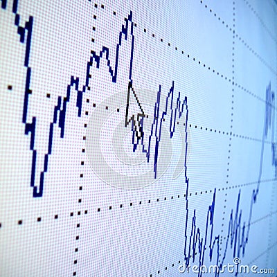 Financial graph Stock Photo