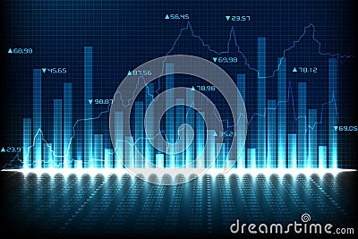 Financial Graph Chart Vector Illustration