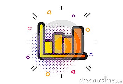 Histogram chart icon. Financial graph. Vector Vector Illustration