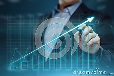 Financial Graph. Stock Market chart. Forex Investment Business Internet Technology concept Stock Photo