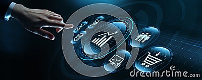 Financial Graph. Stock Market chart. Forex Investment Business Internet Technology concept Stock Photo