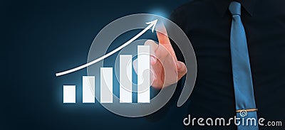 Financial Graph. Stock Market chart. Forex Investment Business Internet Technology concept Stock Photo