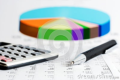 Financial accounting stock market graphs charts Stock Photo