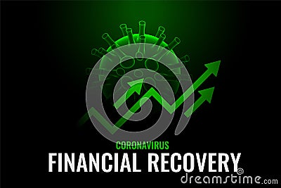 Financial growth and recovery after coronavirus cure Vector Illustration