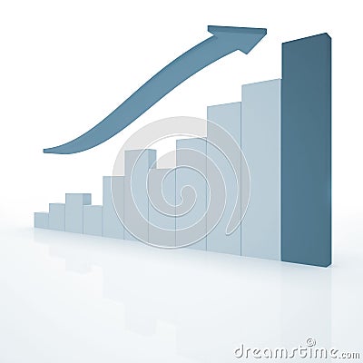 Financial histogram Stock Photo