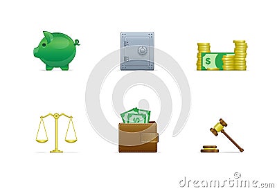 Financial icon set Vector Illustration