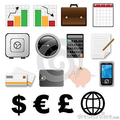 Financial icons Vector Illustration