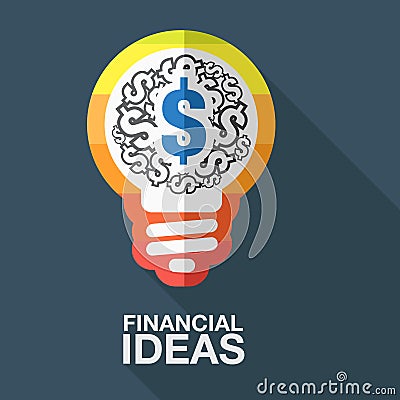 FINANCIAL IDEAS AND BUSINESS. Vector Illustration