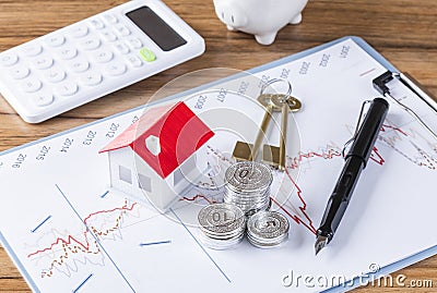 Financial investment savings real estate concept Stock Photo