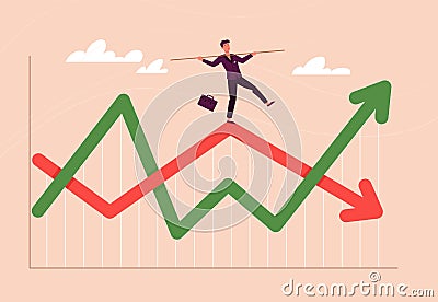 Financial investment volatility Vector Illustration