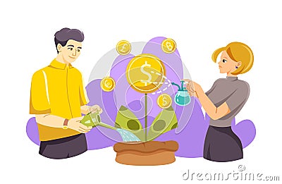 Financial literacy concept Vector Illustration